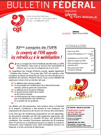 Bulletin Fédéral n°04 du 23 avril 2019